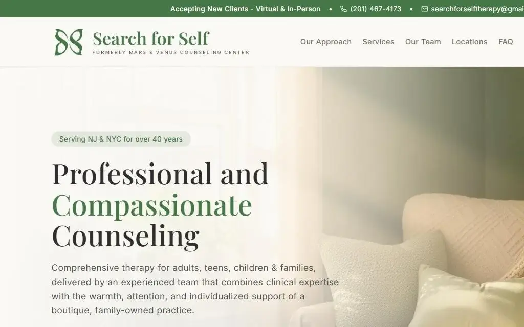 Search For Self counseling website designed by DoctorsInternet